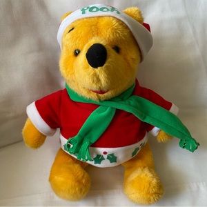 Mattel Winnie The Pooh Christmas Plush 15 Inches 1996